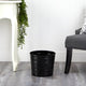 12" Farmhouse Black Metal Ribbed Planter