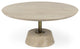 Light Brown Wooden Pedestal Coffee Table