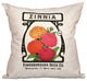 Zinnia, Floral Print Pillow, Cream (Ivory), 26"x26"