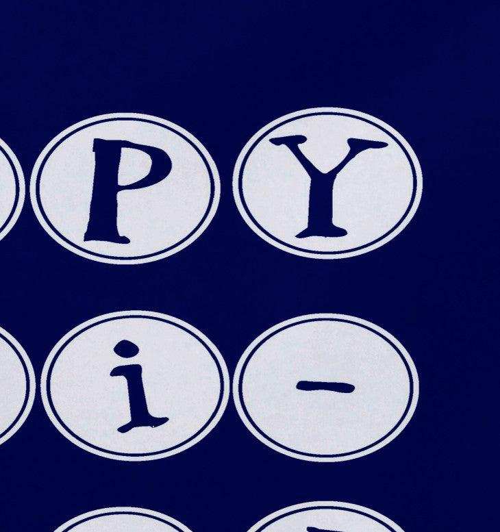18"x14" Happy Holidays, Word Print Placemat, Blue, Set of 4