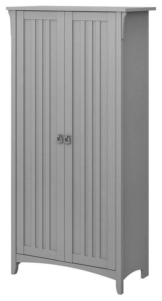 Salinas Kitchen Pantry Cabinet With Doors, Gray