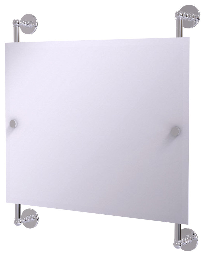 Prestige Skyline Landscape Frameless Rail Mounted Mirror, Polished Chrome