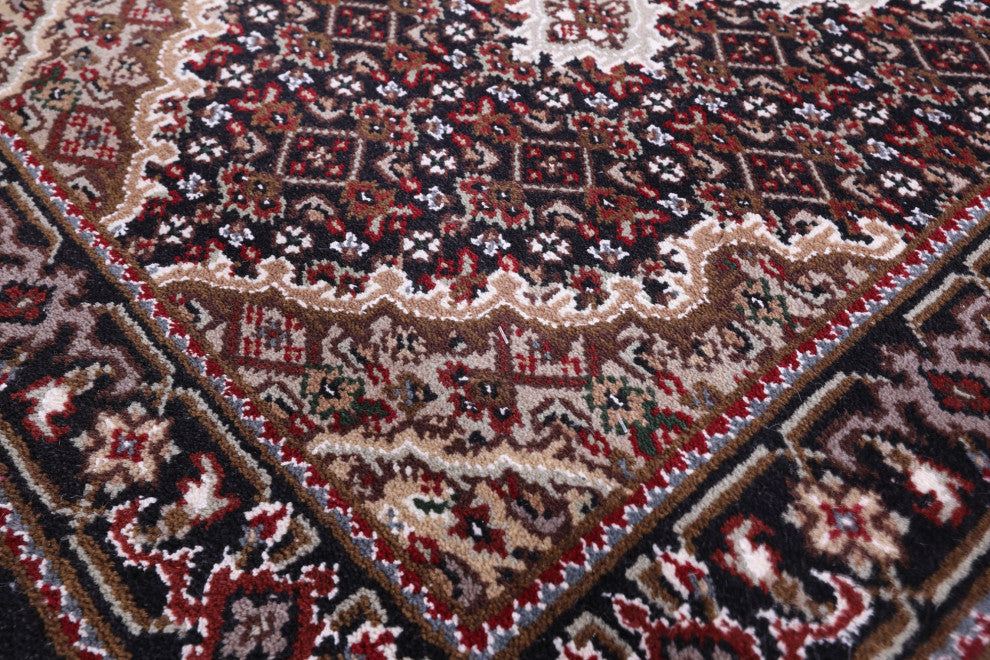 2' 1" X 7' 7" Runner Persian Tabriz Wool & Silk Hand Knotted Rug - Q13042