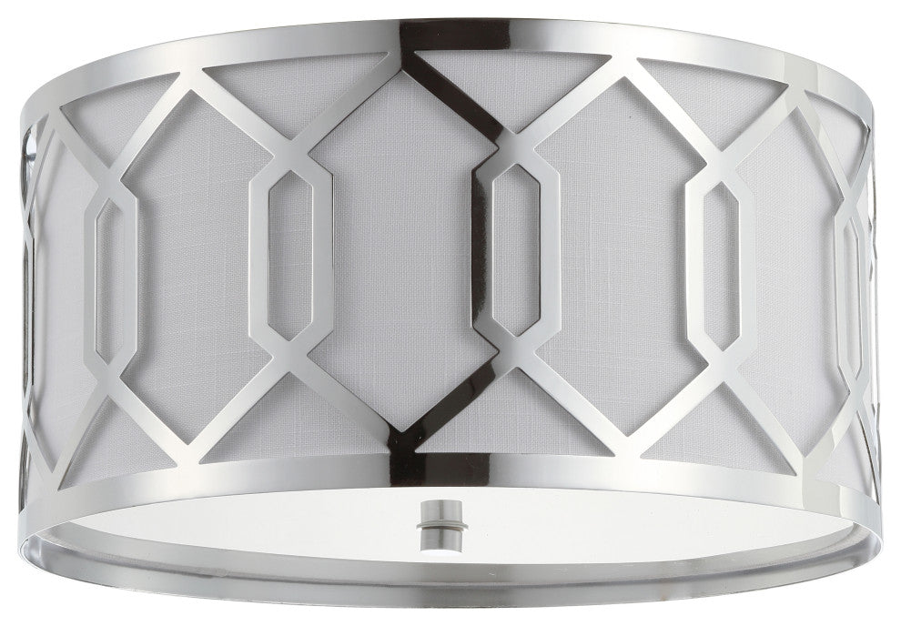 Hex 3-Light 16.25" Metal Flush Mount