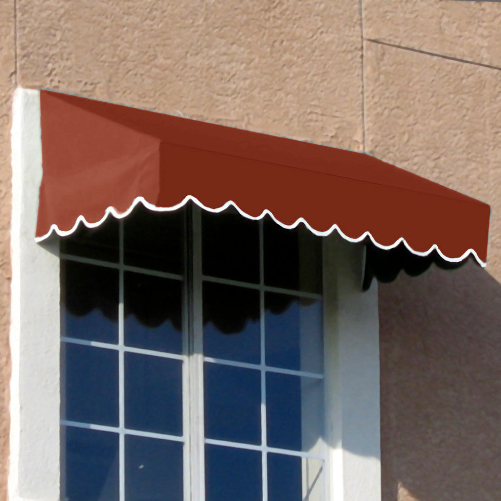 Awntech 4' San Francisco Acrylic Fabric Fixed Awning, Terracotta