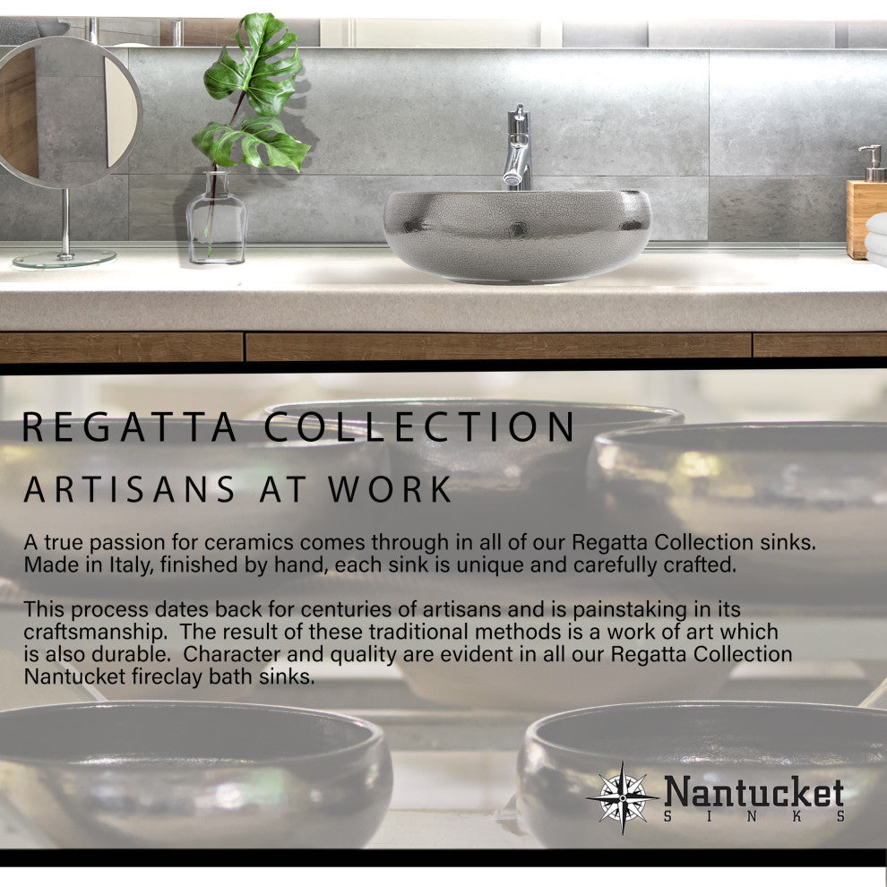 Nantucket Sinks Anzio Italian Fireclay Vanity Sink