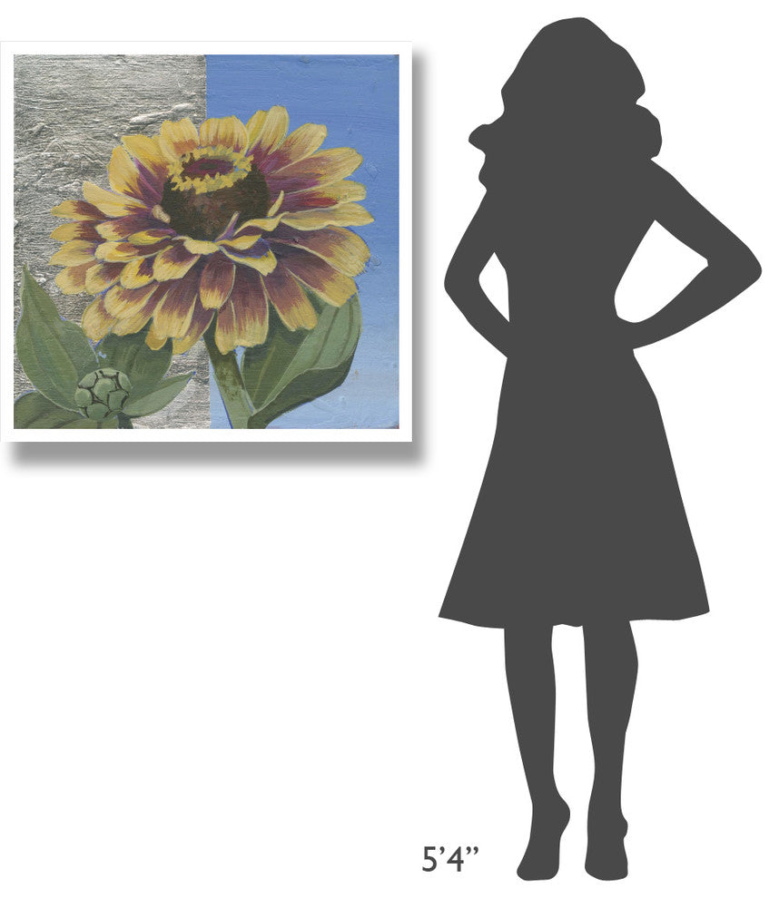 "Zinnia Spice" Digital Paper Print by Kathrine Lovell, 32"x32"