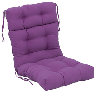 20-"x42" Solid Twill Tufted Chair Cushion Purple