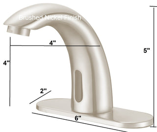 Lano Sensor Faucet in Brushed Nickel Finish, Cold Water