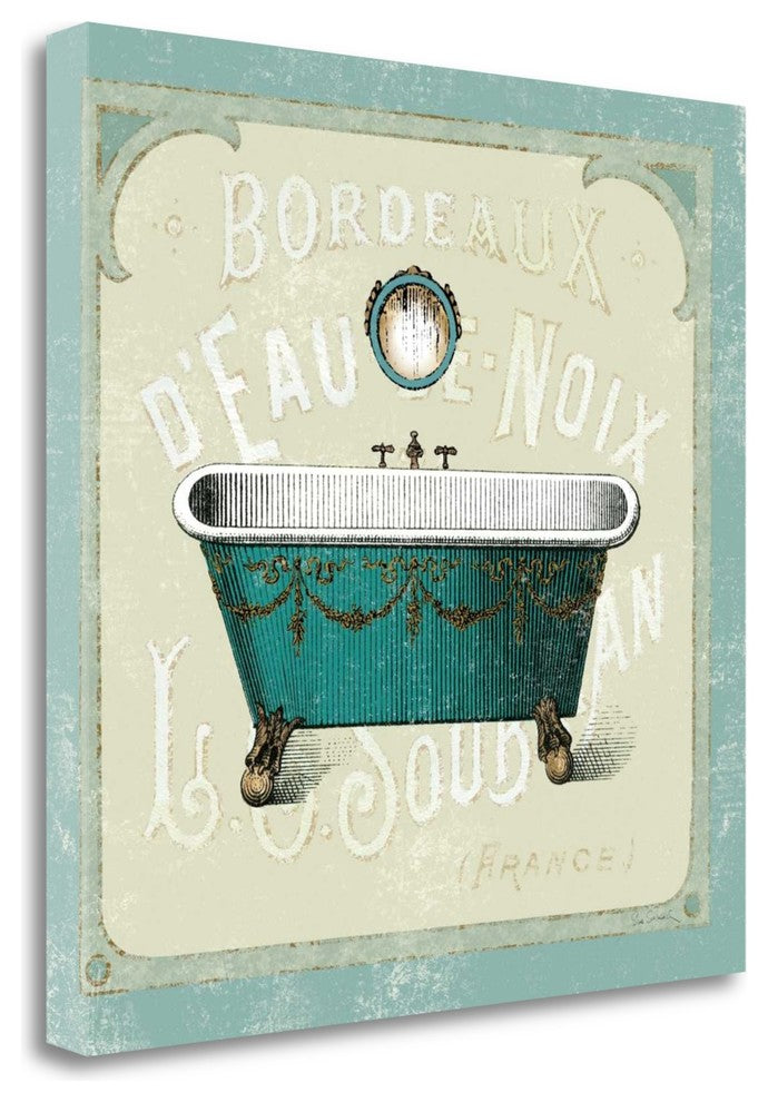 "Parisian Bath IV" By Sue Schlabach, Giclee Print on Gallery Wrap Canvas