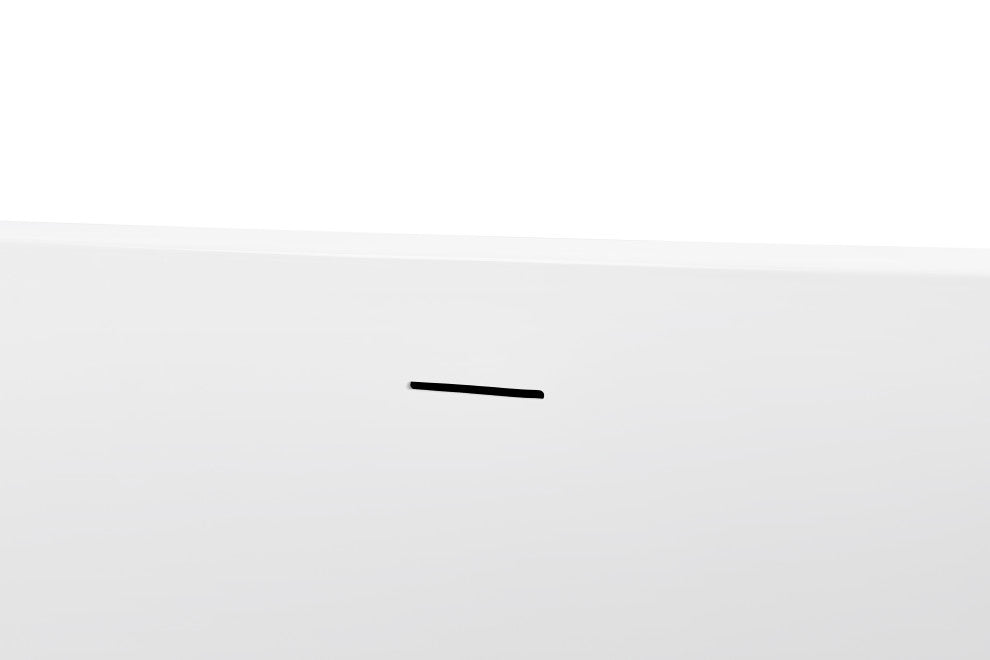 Mokleba 62-in Freestanding Full Immerse Bathtub with Drain and Overflow