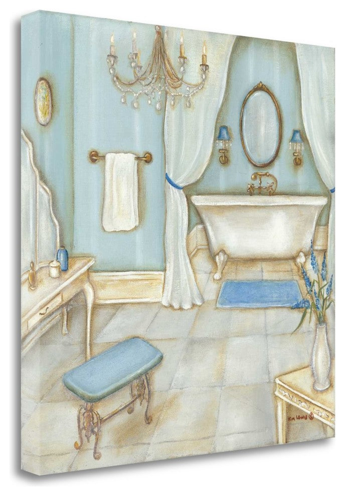 "Blue Tub" By Kim Lewis, Giclee Print on Gallery Wrap Canvas, Ready to Hang