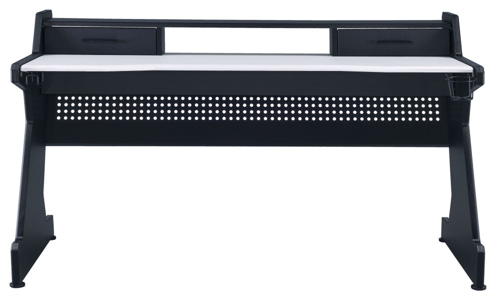 Acme Bigga Gaming Table Black and White Finish