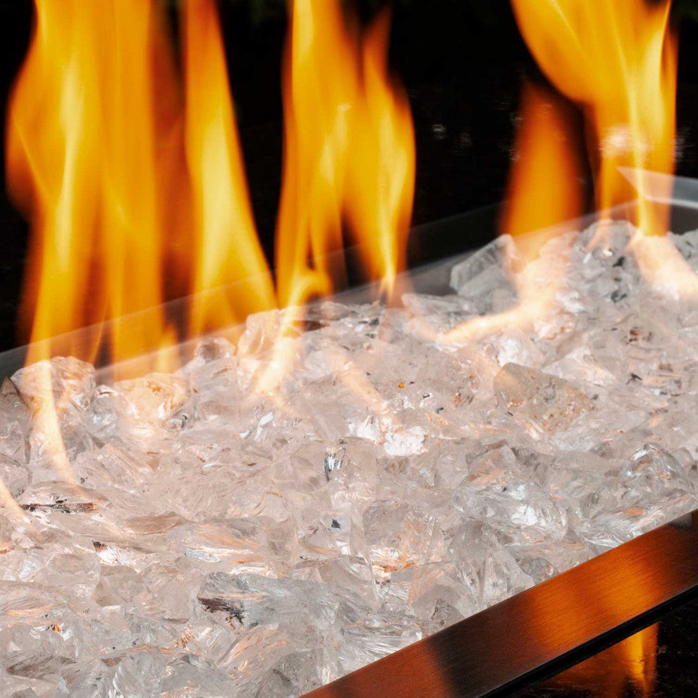 Crushed Fire Glass - Crystal Clear 1/2" to 3/4", 10 lb. Jar