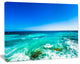 Seashore with Clear Water and Sky, Modern Seashore Canvas Art, 20"x12"