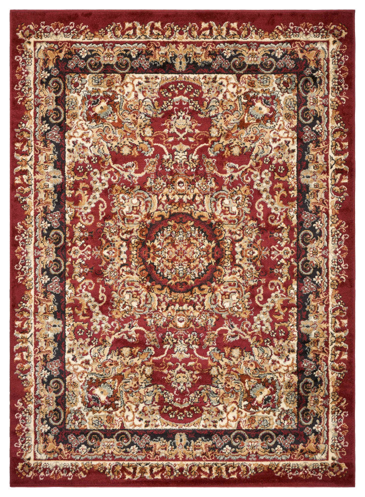 5' x 7' Red Royal Medallion Area Rug