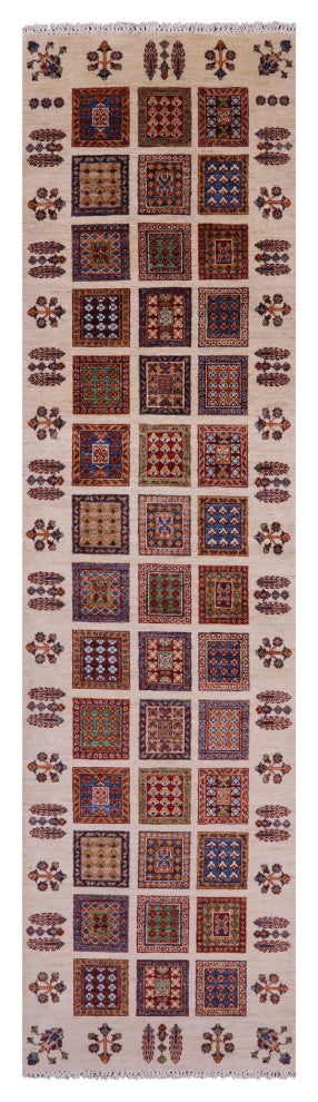 2' 9" X 10' 4" Persian Garden Design Handmade Runner Rug Q11238