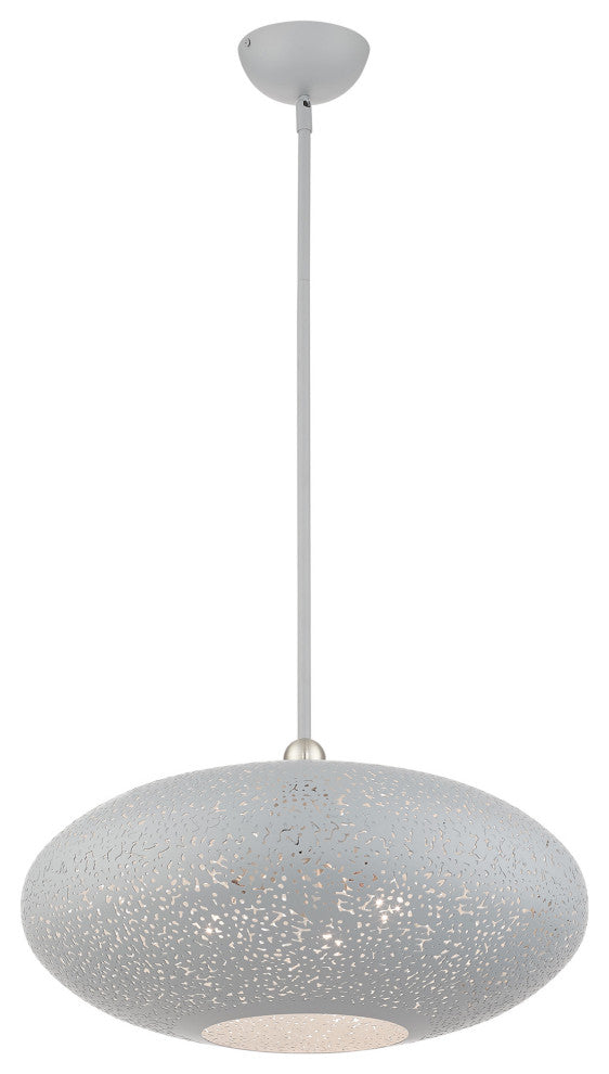 Livex Lighting Charlton 3 Light Nordic Gray, Brushed Nickel Large Pendant