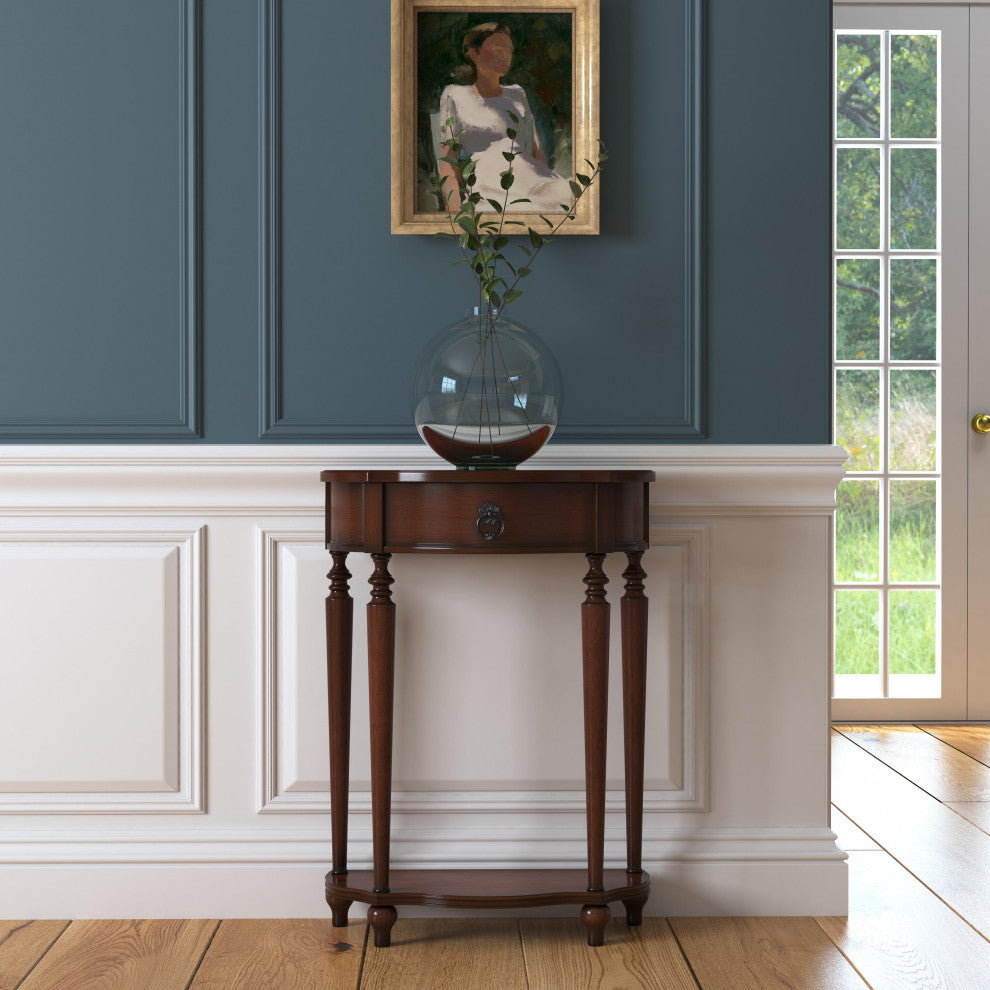 Ashby Painted Console Table, Winter Forest, Antique Cherry