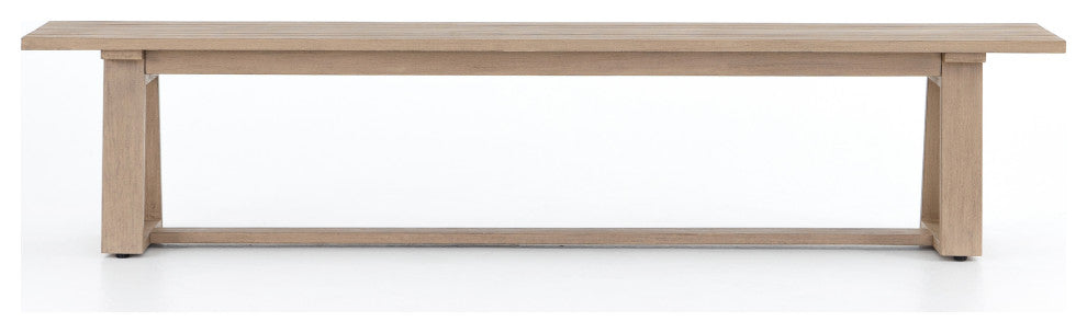 Atherton Outdoor Dining Bench-Brown