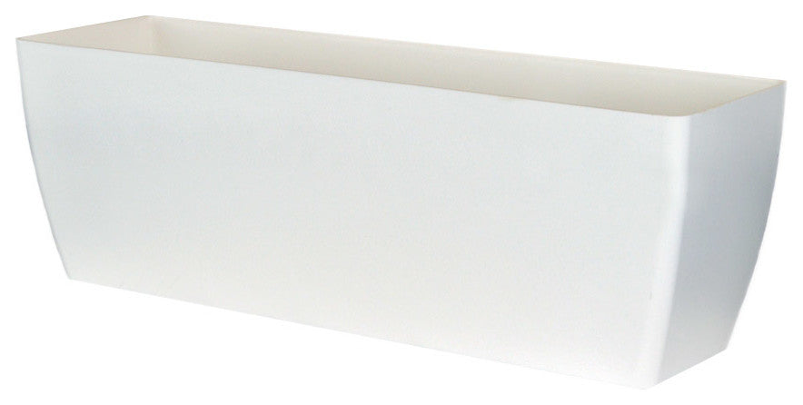 American Essence Cambridge Medium Indoor Plastic Rectangle Tabletop Planter, White