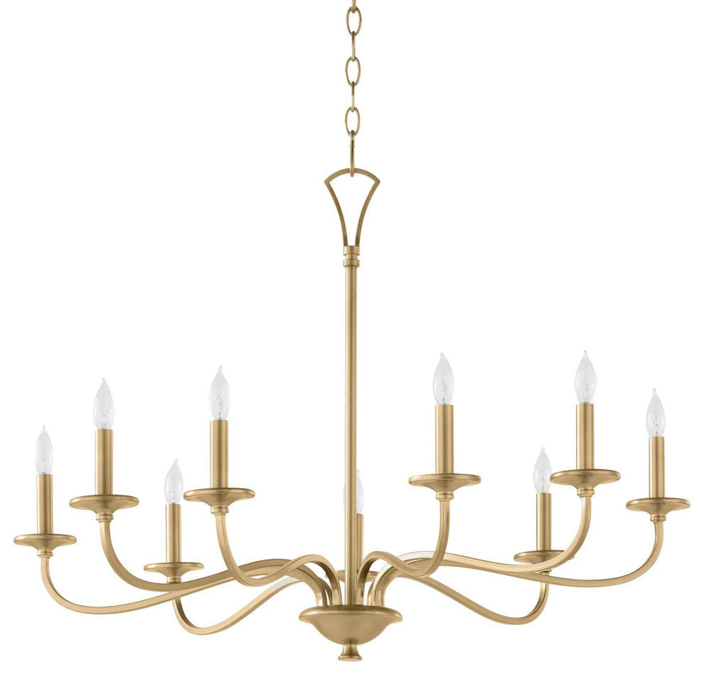 Quorum International 6021-9 Maryse 9 Light 37"W Taper Candle - Aged Brass