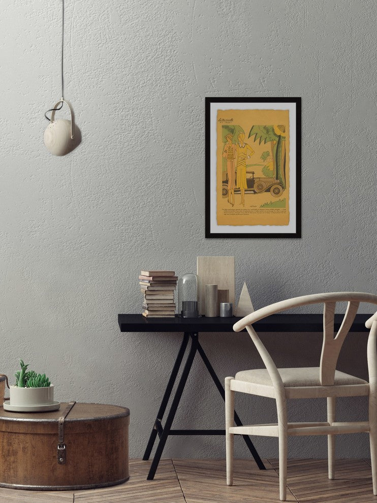 "Gal Pals" Framed Painting Print, 12"x18"