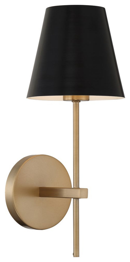 Crystorama Xavier 1 Light Wall Sconce XAV-B8321-VG, Vibrant Gold