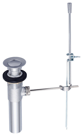 Brass Pop-Up Drain Assembly, Polished Chrome