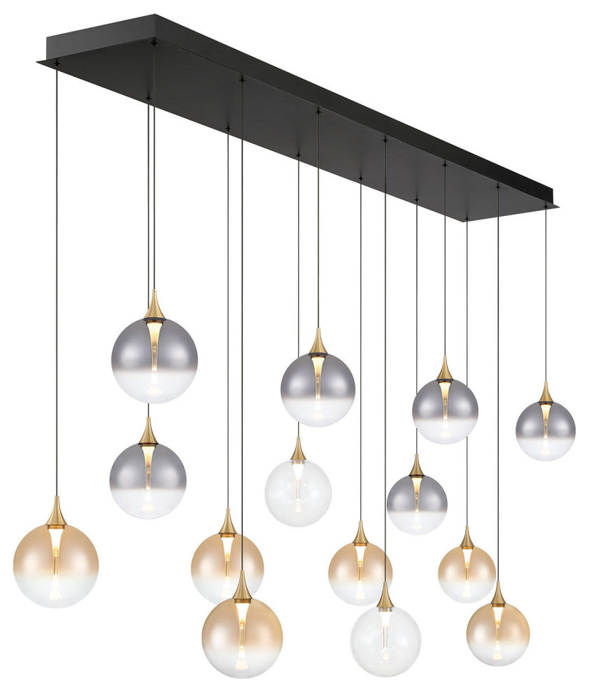 Iissa 14L 72" Gold Mix Chandelier