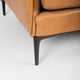 Lake Como 85.8Lx36.6Wx32.3H Tan Leather Three Seater Sofa