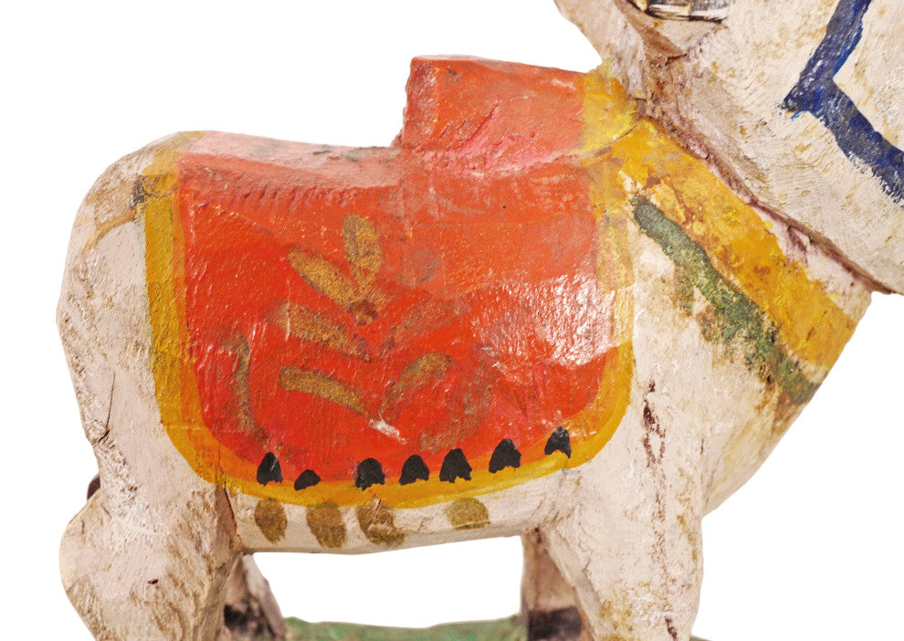 Consigned Antique Wood Indian Cow Statue 6