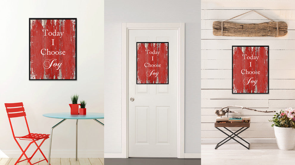 Today I Choose Joy Inspirational, Canvas, Picture Frame, 13"X17"