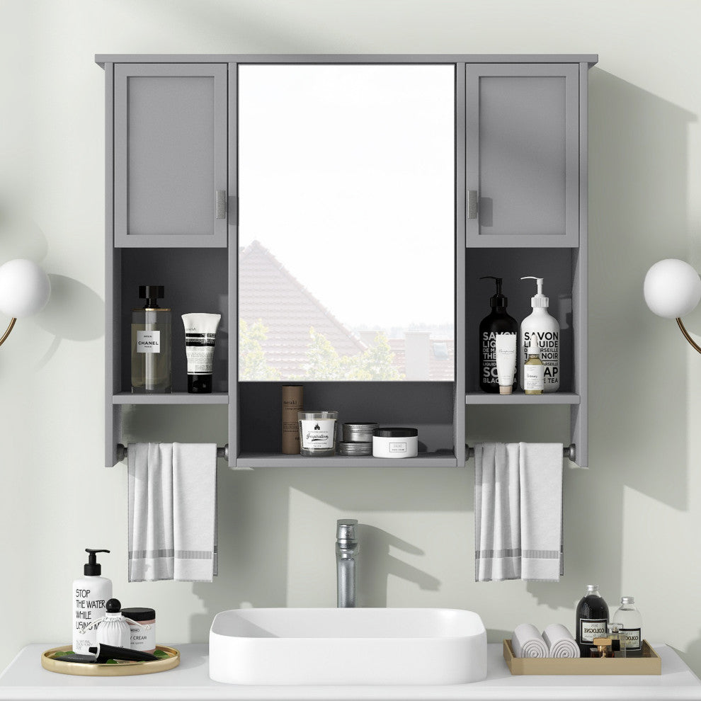 Gewnee Modern Wall Mounted Bathroom Storage Cabinet