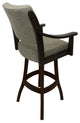 Swivel Counter Wood Bar Stool Casa on S-Base, Hemsath Driftwood on New Brown, 30"