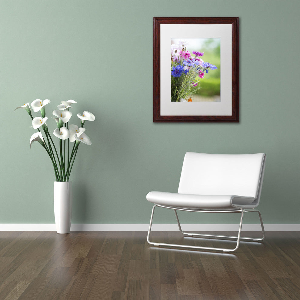''Bouquet of Colors'' Matted Framed Canvas Art by Philippe Sainte-Laudy