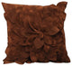 Brown Flower Petal Throw Pillow