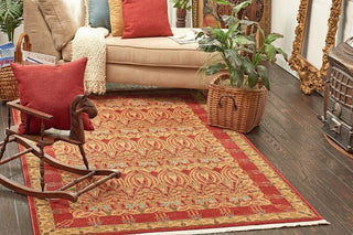 Unique Loom Red Carnation Edinburgh 7'x10' Area Rug