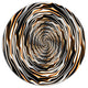 Fractal Rotating Abstract Design, Abstract Round Metal Wall Art, 23"