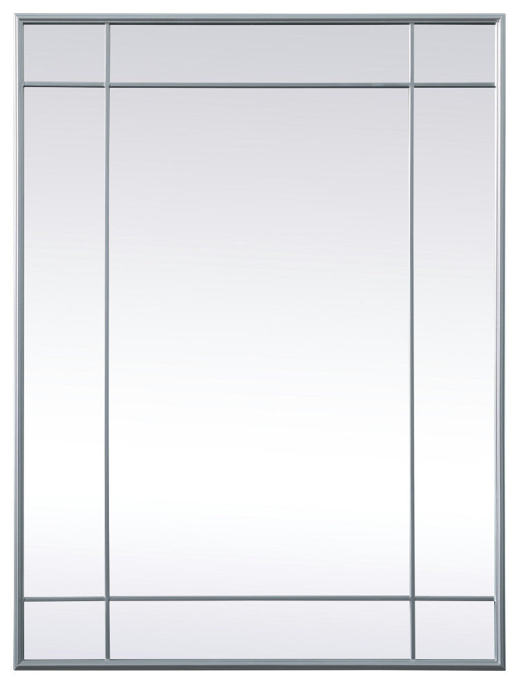 French Panel Wall Mirror 30x40", Silver