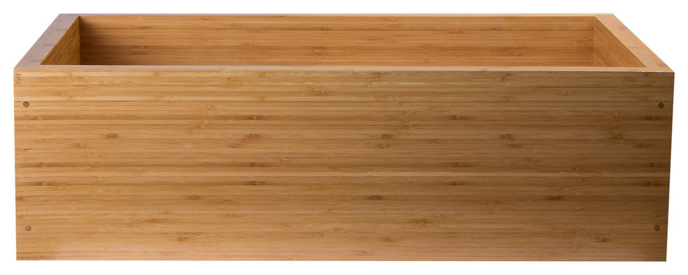 33" Double Bowl Bamboo Kitchen Farm Sink