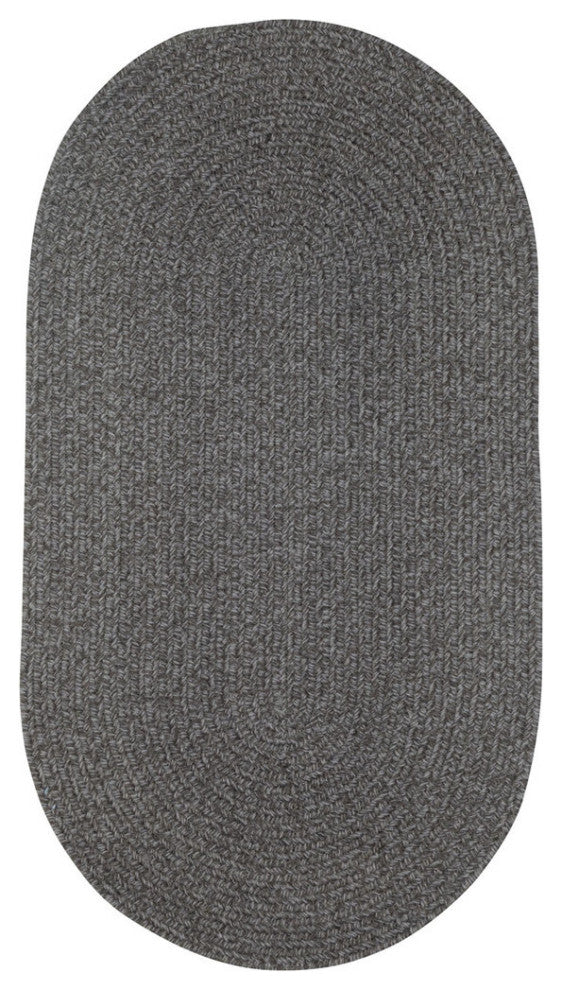 Capel Manteo Smoke 0050_350 Braided Rugs - 9'' 2" X 13'' 2" Oval