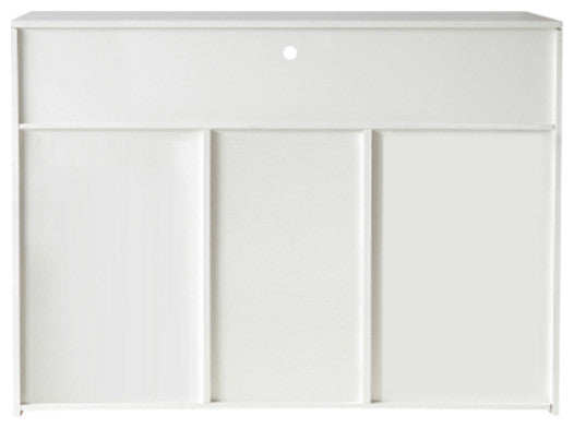 White High Gloss Sideboard Storage Cabinet modern wood TV stand with 3 doors