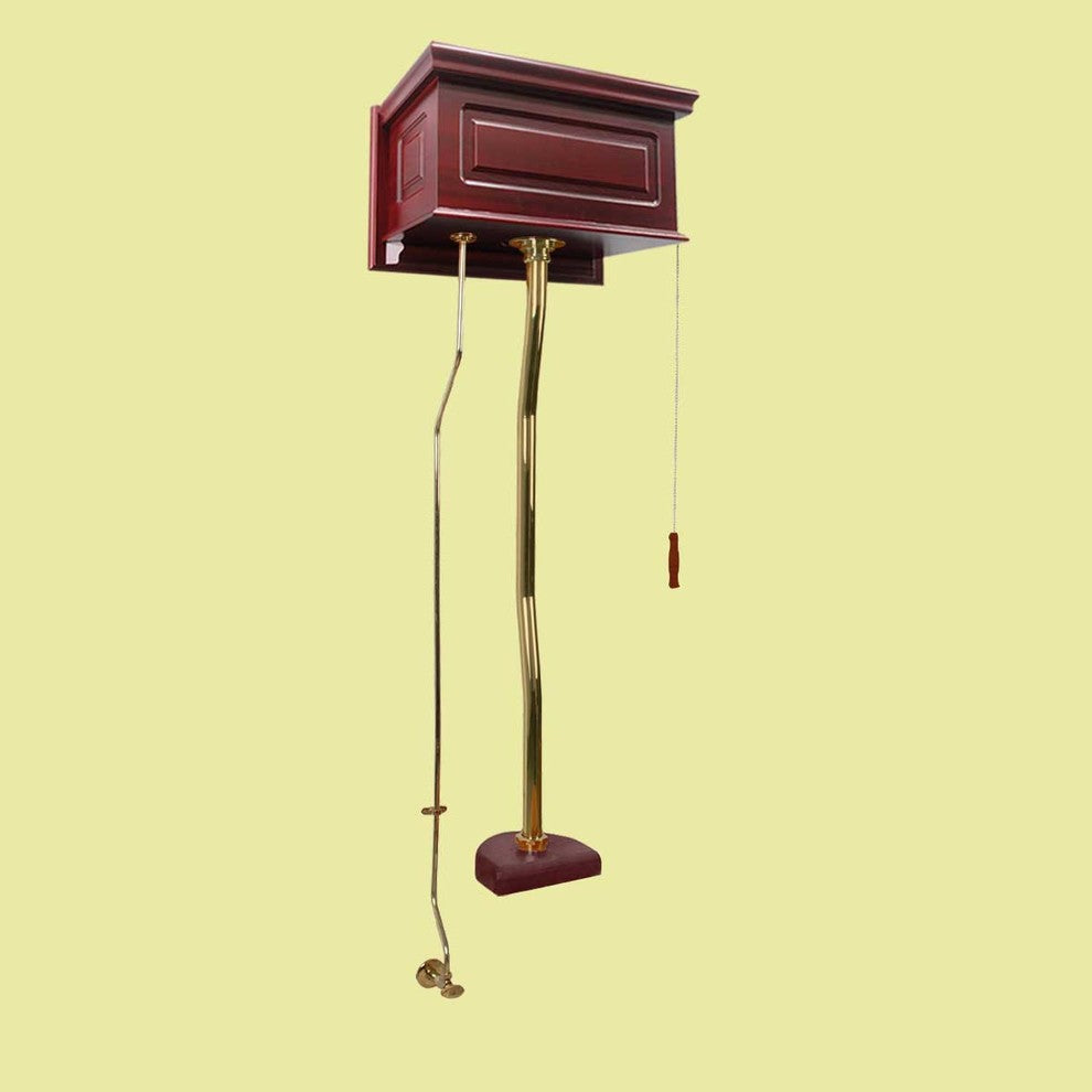 Conversion Kit Z-Pipe High Tank Toilet, Cherry Chrome, Cherry, Brass