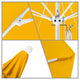 11' Fiberglass Umbrella White, Pacifica, Yellow, 11'