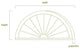 57 1/2"W x 14 7/8"H x 1 1/8"P Massive Emery Pediment
