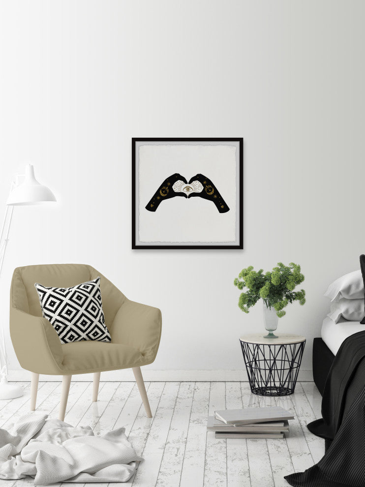 "Cosmic Love" Framed Painting Print, 12x12