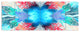Extraordinary Fractal Blue Texture, Abstract Canvas Art Print, 70"x28", 6 Panels