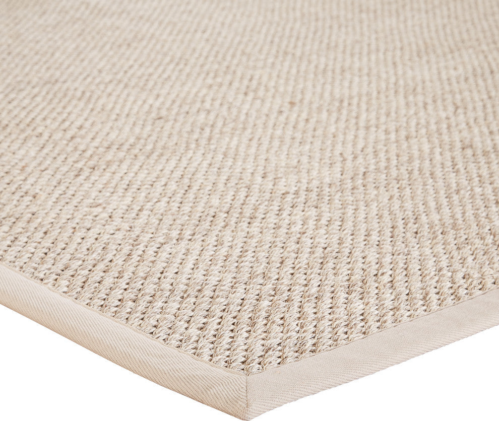 Jaipur Living Naples Natural Solid Beige/Ivory Area Rug, 5'x8'