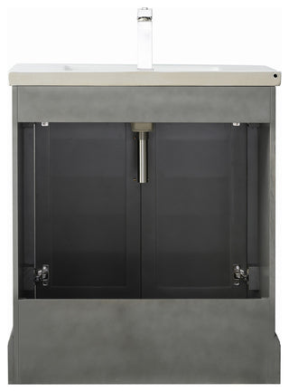 Vanity Art Bathroom Vanity With Sink & Top, Silver Grey, 30", White Ceramic
